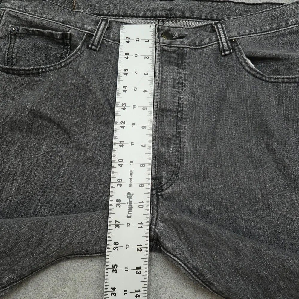 Levi's 501 Jeans Mens Size 38x34 Gray Original Fit Button Fly Straight Denim